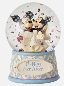 Disney Traditions Mickey & Minnie Mouse Happily Ever After Globe Open Box - Picture 1 of 3