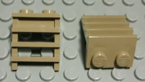Lego Eisenbahn Waggon Treppe Leiter Dunkelbeige 2 Stück                  - Picture 1 of 1