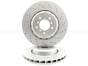 Para BMW M3 E92 Delantera Izquierda Derecha Perforados Juego Discos Freno - Imagen 1 de 9