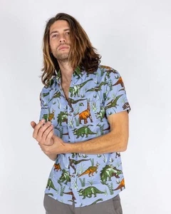 Jurassic Adventure Dinosaur Print Shirt by Run and Fly - Picture 1 of 8