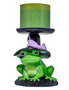 Bath & Body Works 2025 Halloween piedistallo rana magica portacandele 3 stoppini nuovo con etichette - Foto 1 di 6