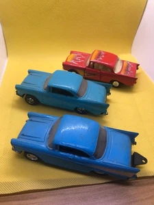 57 & 56 Chevy - Lot of 3 -  1:43.  Tootsietoy & Other. - Picture 1 of 3