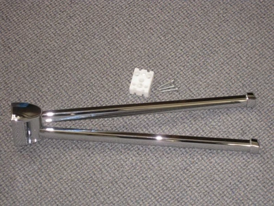 Handtuchhalter zweiarmig schwenkbar verchromt Länge 45 cm - Bild 1 von 4