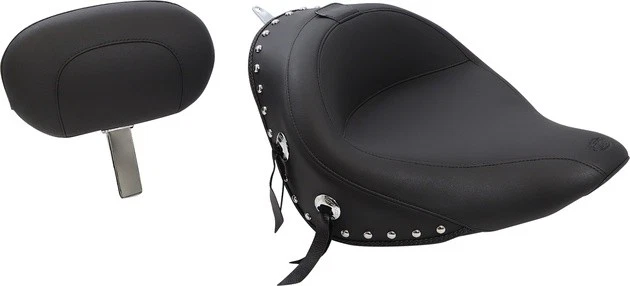 Asiento Mustang Wide Touring Solo con Respaldo Tachonado/Conchos #79532 Foto 1 de 1