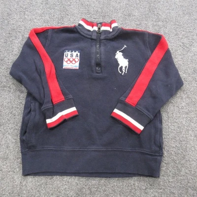 Suéter Polo Team USA Niños Mediano Olímpico 2010 Vancouver Ralph Lauren Pullover Foto 1 de 4
