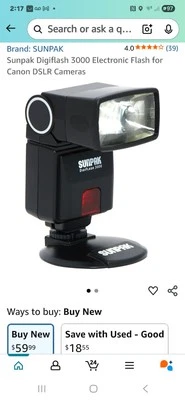 Sunpak Digiflash 3000 Digital TTL Flash For Nikon DSLR Cameras - Image 1 of 4