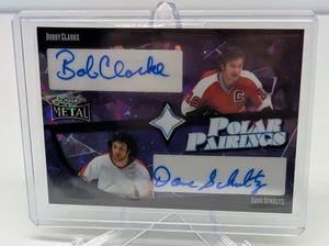 1/1 2025 Leaf Metal Polar Pairings #PP-3 Bobby Clarke Dave Shultz Auto Flyers - Bild 1 von 2