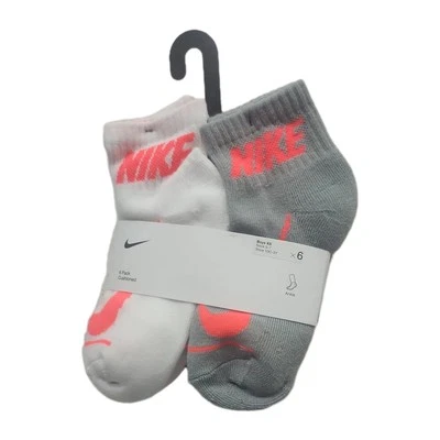 NIKE Calcetines Tobillo Acolchados Atléticos Jóvenes Niños 6 Pares Zapato Talla 10C-3Y Foto 1 de 2