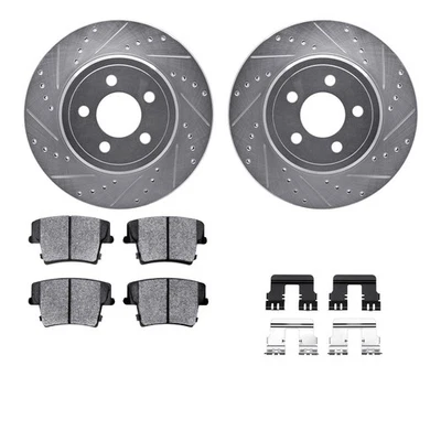 For Dodge Magnum 06-08 Drilled & Slotted Rear Brake Kit w Optimum Pads Foto 1 de 3