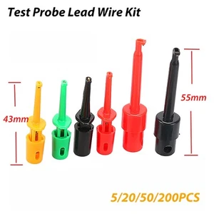 Test Probe Lead Wire Kit Hook Clip Mini Grabber for Multimeter 43mm 55mm - Picture 1 of 10