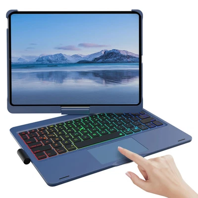 Backlit Keyboard Case with Trackpad & 360° Swivel for iPad 10th/11th Gen (A16) - Image 1 of 4