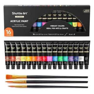 Shuttle Art 16-Color Acrylic Paint Set for Kids & Adults - Picture 1 of 8