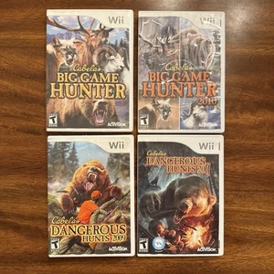 Nintendo Wii Cabela’s Big Game Hunter / Dangerous Hunts 4 Game Lot Bundle - Picture 1 of 14
