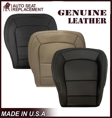 Cubiertas de asiento delanteras inferiores de cuero tostado negro para GMC Canyon SLT Denali 2015-2022 Foto 1 de 4