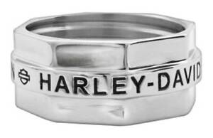 Harley-Davidson Men's Ring, Stainless Steel H-D Bolt Style Ring HSR0018