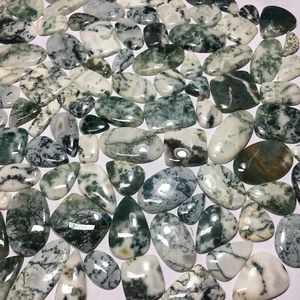 Natural Tree Agate Loose Ethical Cabochon Gemstone For Pendant Supply - Picture 1 of 5