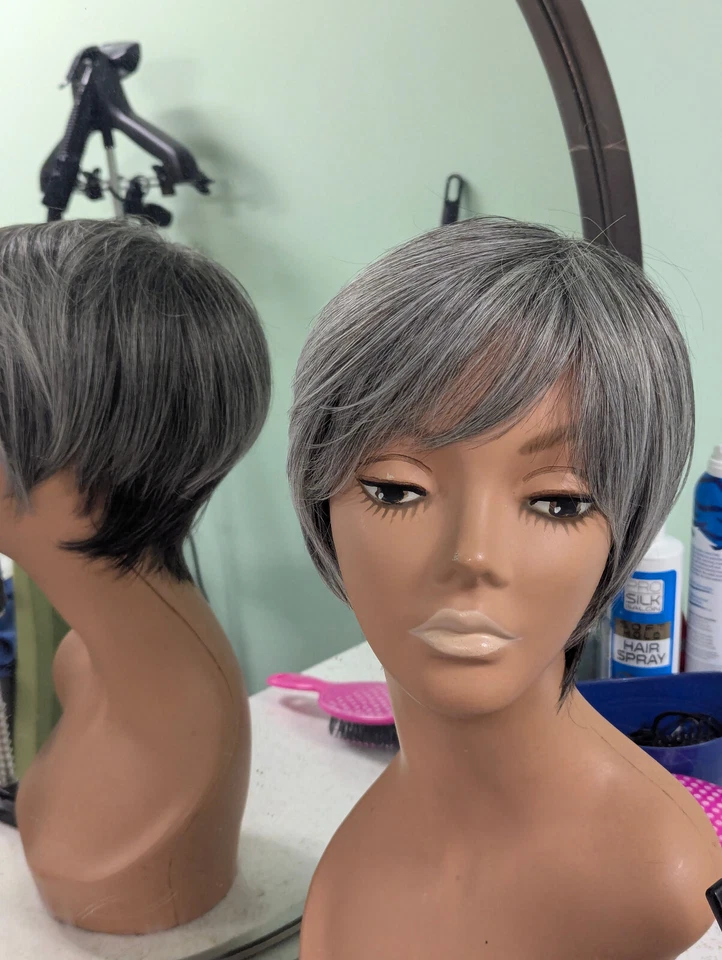 Raquel sintética amigable con el calor Welch Mirage en color RL511 azúcar y carbón Foto 1 de 4