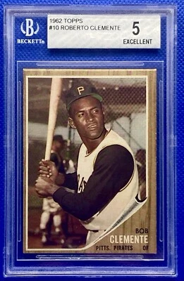 Topps Roberto Clemente #10 1962 en muy buen estado 5 GC412 Foto 1 de 2
