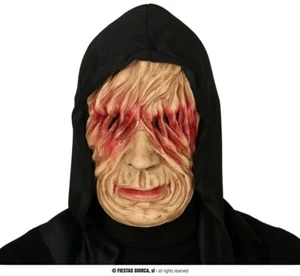 Halloween Melted Face Mask With Hood Hooded Halloween Costume Horror Scary - Picture 1 of 1