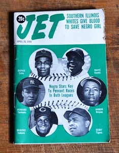 VTG Apr 16 1959 Jet Magazine Banks Mays Aaron Doby Minoso Howard HOF Black RARE - Imagen 1 de 10