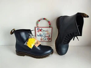 Brand New Dr Martens 1460 marine blue leather ankle boot UK11.5 EU46.5 US M 12.5 - Picture 1 of 11