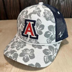 Arizona Wildcats Trucker Hat Snapback Cap Zephyr NCAA Rope Floral Hibiscus Golf - Picture 1 of 11