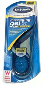 DR. SCHOLL'S Women's 6 -10 ADVANCED MASSAGING GEL INSOLE Orthotics SEALED 1 PAIR - Picture 1 of 1