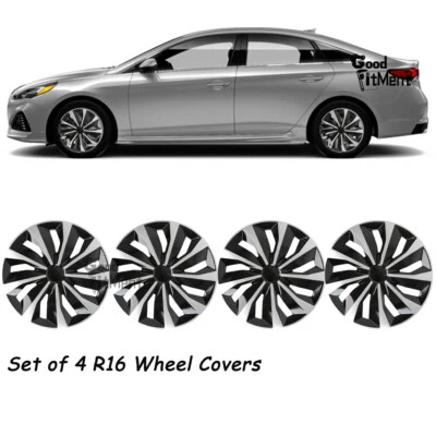 Set of 4 For Hyundai Sonata Sedan 2002-2023 16" Wheel Skins Hub Caps Rim Covers Foto 1 de 4