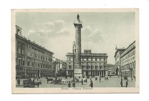 ROMA PIAZZA COLONNA ANNO 1922 CARTOLINA VIAGGIATA ANIMATA FP - Picture 1 of 2