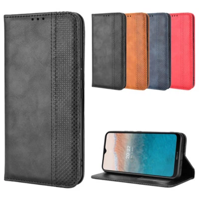 For Nokia C21 PLUS Phone Case Magnetic Leather Wallet Stand Flip Cover - Image 1 of 4