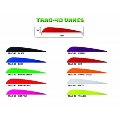 AAE ARCHERY - TRAD VANES - SHOOT OFF THE SHELF! 1 DZ - Image 1 of 2