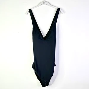 J Crew Swim Women 12 Black High Support Cross Back One Piece Bathing Suit NWOT - Picture 1 of 6