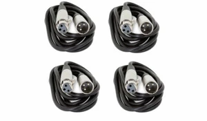 4 Lot 3ft XLR Male Female 3Pin Microphone Cord Audio Mic Shielded Cable 3' Foot - Picture 1 of 1