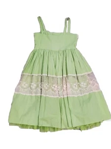 Gap Kids Girl Green Lace Tulle Sleeveless  Summer Dressy Party Dress Sz M 8 - Picture 1 of 5