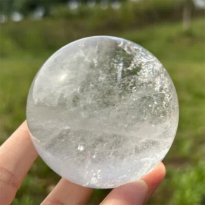 0.4kg Clear quartz Ball Natural Reiki Crystal Sphere Stand Crystal Decor XQ2927 - Picture 1 of 12
