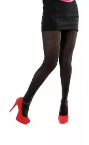 Lurex Sparkly Black Opaque Tights (One Size & XL) Made In italy - Picture 1 of 2