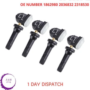 4x TPMS TYRE PRESSURE SENSOR 1862980 2036832 FOR FORD FOCUS FIESTA C-MAX KUGA - Picture 1 of 9