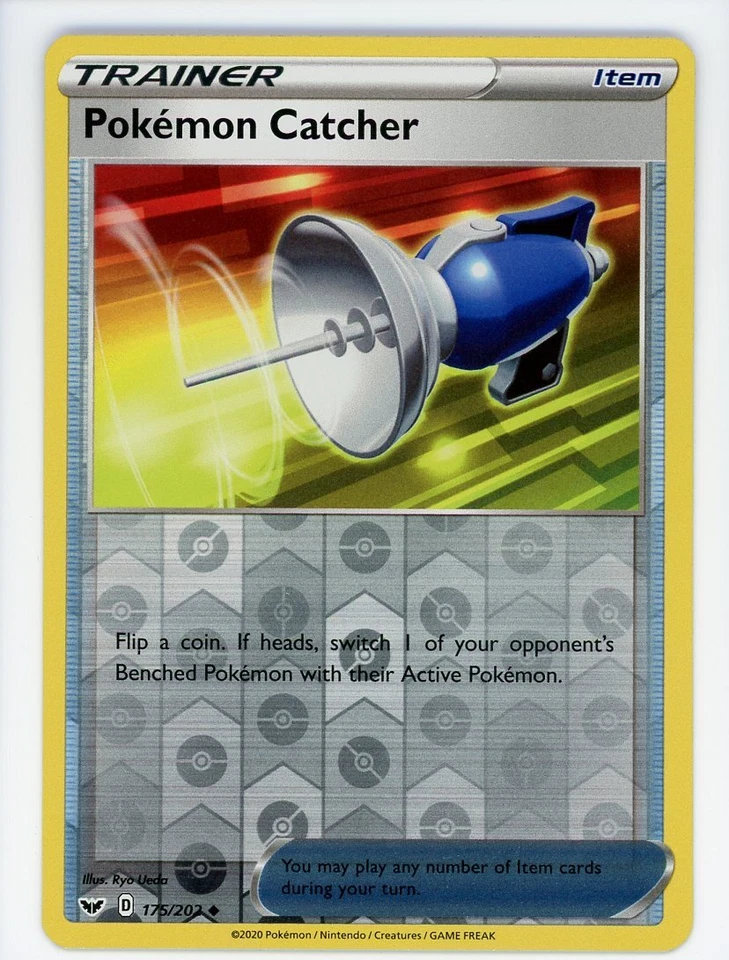 Pokemon Catcher 175/202 Reverse Holo Trainer Sword & Shield Base Set NM/MT - Image 1 of 1
