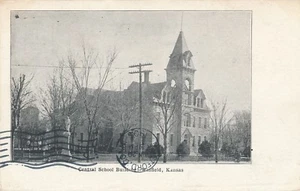 WINFIELD KS �� Edificio scolastico centrale �� udb - 1905 - Foto 1 di 2