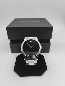 Movado Men’s Classic Museum Black Dial Stainless Steel Watch 2100014 ($895 MSRP) - Picture 1 of 7