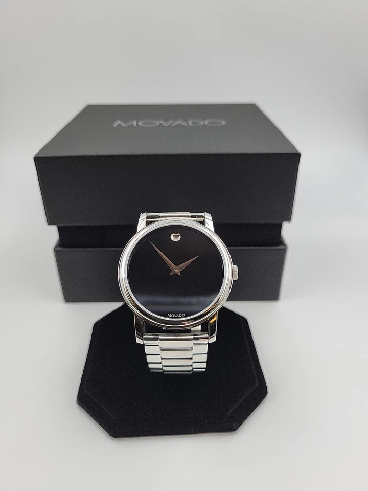 Reloj Movado para hombre clásico museo esfera negra acero inoxidable 2100014 (precio de venta sugerido por el fabricante 895 USD) Foto 1 de 4