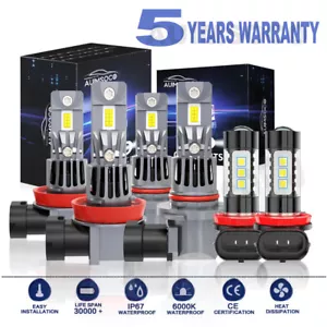 For Subaru Outback Wagon 2015-2020 LED Headlight Fog Light Bulbs Kit Xenon White - Picture 1 of 17