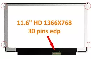 NT116WHM-N42 V8.0 NT116WHM-N21 New 11.6" WXGA HD 1366x768 Screen 30pin Matte - Picture 1 of 3