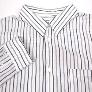 $250 APC Clement Chemise White Striped Button Down Long Sleeve Shirt Mens Medium - Picture 1 of 9