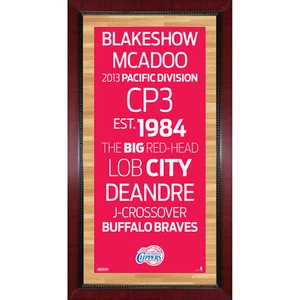 Framed Los Angeles Clippers Subway Sign Wall Art Photo 16"x32" - Steiner Sports - Picture 1 of 1