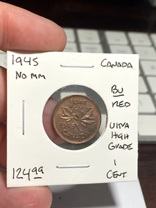 1945 Canada 1 Cent No Mint Mark - Picture 1 of 2