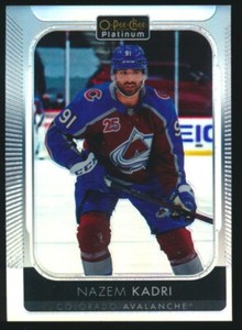 #97 NAZEM KADRI 2021-22 O-Pee-Chee OPC Platinum RAINBOW AVALANCHE