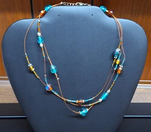 16+2" Beaded Necklace With 3 Strands For Women - Picture 1 of 6