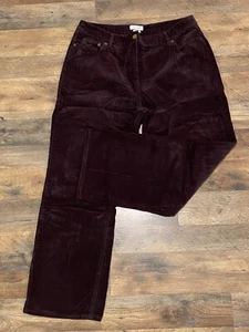 Pantalones de pana Van Heusen elásticos marrón talla 14 - Imagen 1 de 3