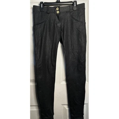 Freddy WR.UP Black Faux Leather Snake Skin Pants Trousers Small size 4 - Image 1 of 4